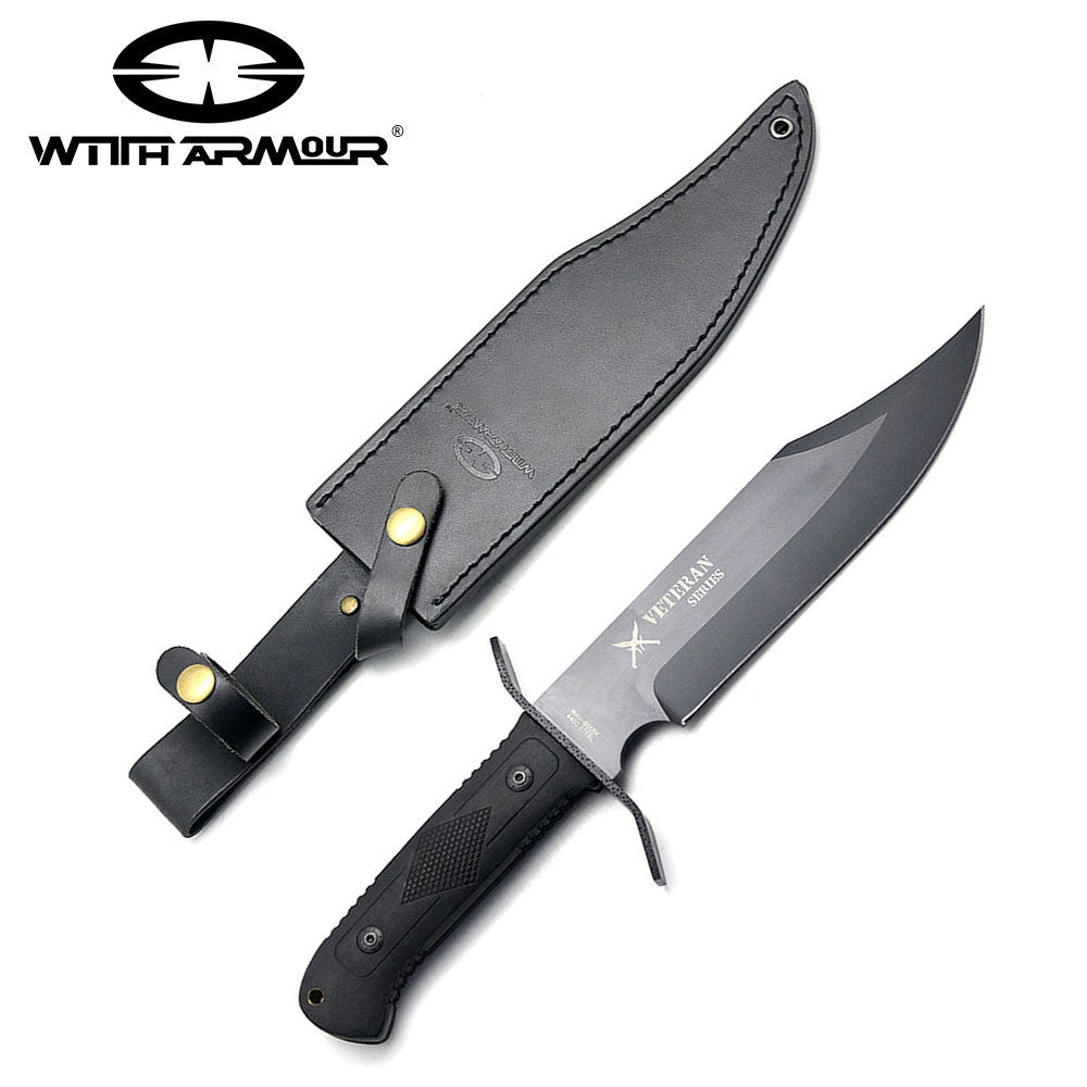 Black Tactical Bowie Knife - Multi Purpose Survival Knife - Combat Bowie  Knives