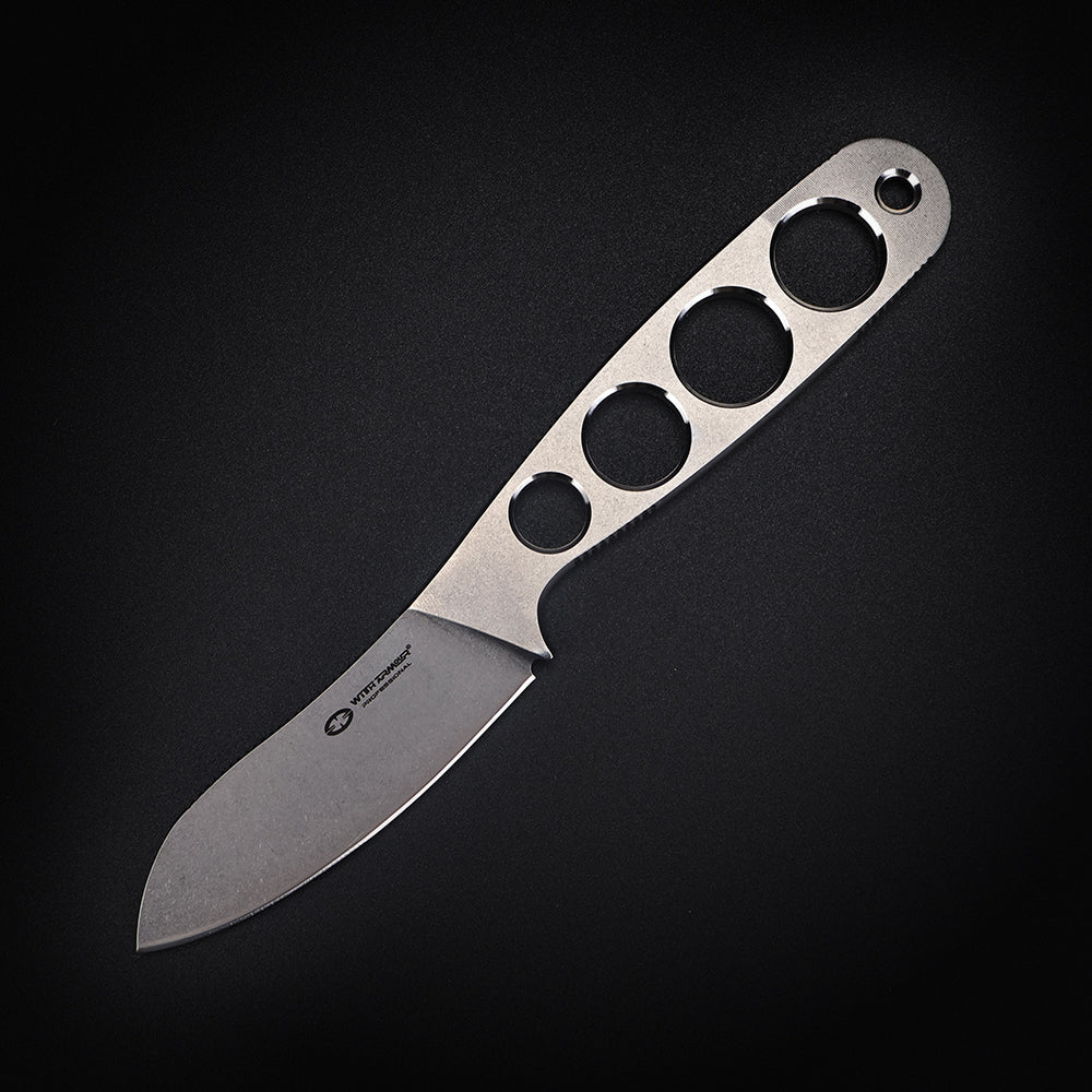 NakedMuk| HEAVY DUTY NECK & EDC FIXED BLADE KNIFE | Full Tang AUS-8