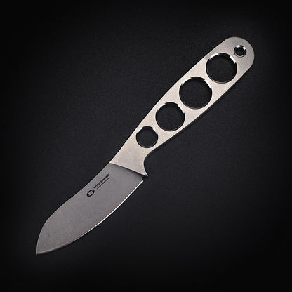 NakedMuk| HEAVY DUTY NECK & EDC FIXED BLADE KNIFE | Full Tang AUS-8