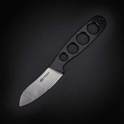 NakedMuk-BKS| HEAVY DUTY NECK & TATICAL FIXED BLADE KNIFE |  Full Tang AUS-8