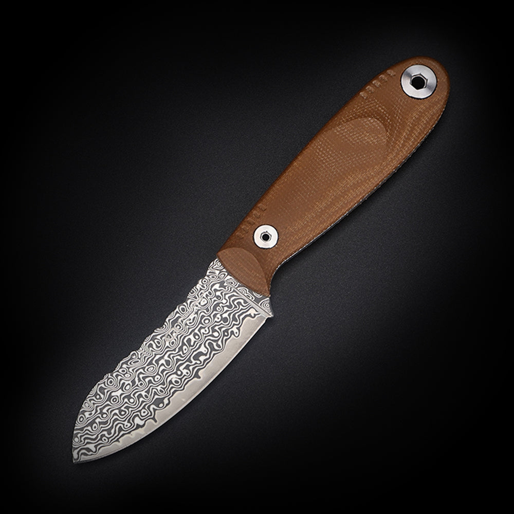 NessMuk²-MTDM | HQ EDC NECK FIXED BLADE KNIFE FOR COLLECTION | Damascus （430/431 S.Steel）& VG10 Core