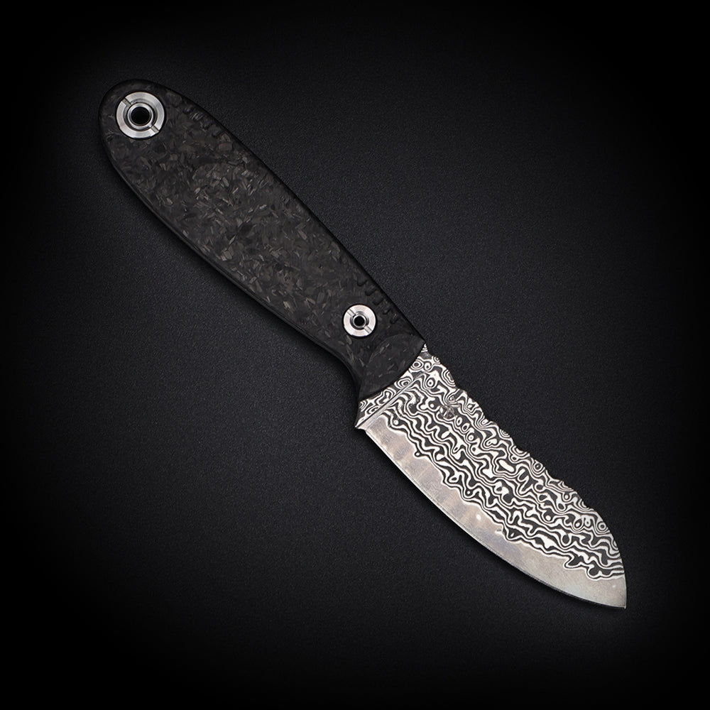 NessMuk²-CFDM | HQ NECK & EDC FIXED BLADE KNIFE FOR COLLECTION | Damascus （430/431 S.Steel）& VG10 Core