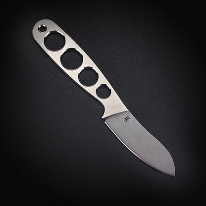 NakedMuk| HEAVY DUTY NECK & EDC FIXED BLADE KNIFE | Full Tang AUS-8