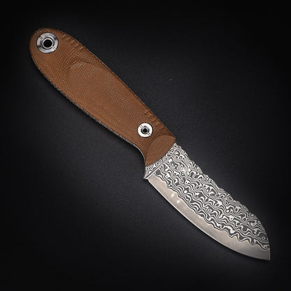 NessMuk²-MTDM | HQ EDC NECK FIXED BLADE KNIFE FOR COLLECTION | Damascus （430/431 S.Steel）& VG10 Core