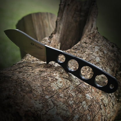 NakedMuk-BKS| HEAVY DUTY NECK & TATICAL FIXED BLADE KNIFE |  Full Tang AUS-8