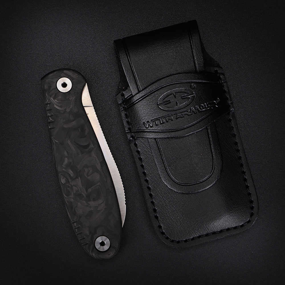 FoldMuk²F-CFBK | HQ EDC SLIP-JOINT FOLDING NECK KNIFE | VG10