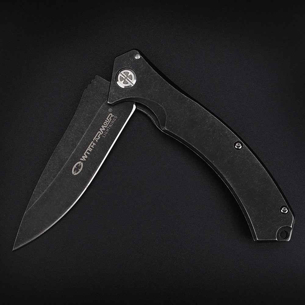 Avalon-BK Folding Knife | Stone Wash Finish | Witharmour