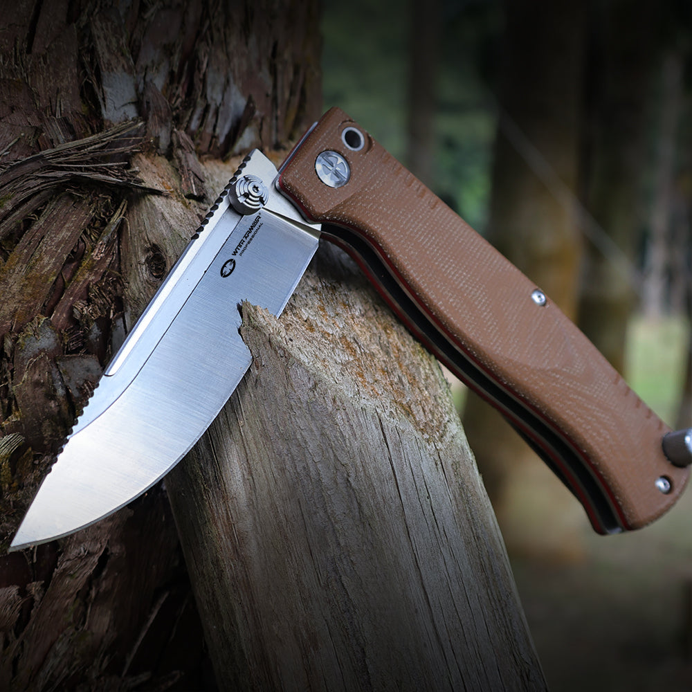 MercenaryF-TN | HEAVY DUTY SLIP-JOINT & PIN-LOCK FOLDING OUTDOOR KNIFE | 12C27 Steel