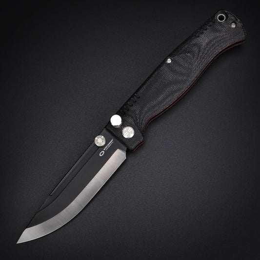 WoodlandsF-BG| HEAVY DUTY TACTICAL SLIP-JOINT & PIN-LOCK FOLDING KNIFE | VG10 | Scandi Grinding