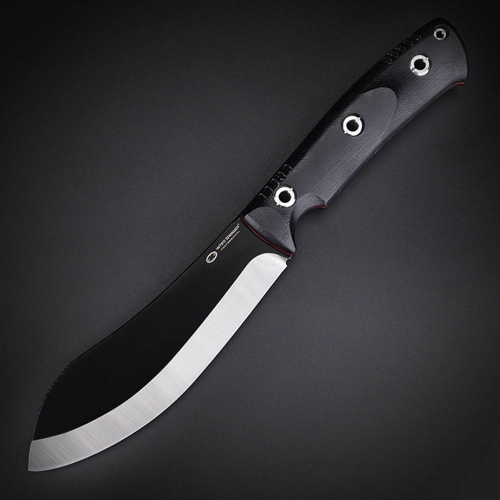 BigMuk-BK | HEAVY DUTY MIN MACHETE &  FIXED BLADE TACTICAL KNIFE | 1095 High Carbon Steel | Scandi Grinding