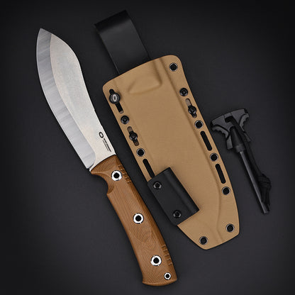 BigMuk-TN | HEAVY DUTY MIN MACHETE & FIXED BLADE OUTDOOR KNIFE | 1095 High Carbon Steel | Scandi Grinding