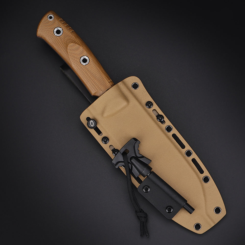 BigMuk-TN | HEAVY DUTY MIN MACHETE & FIXED BLADE OUTDOOR KNIFE | 1095 High Carbon Steel | Scandi Grinding