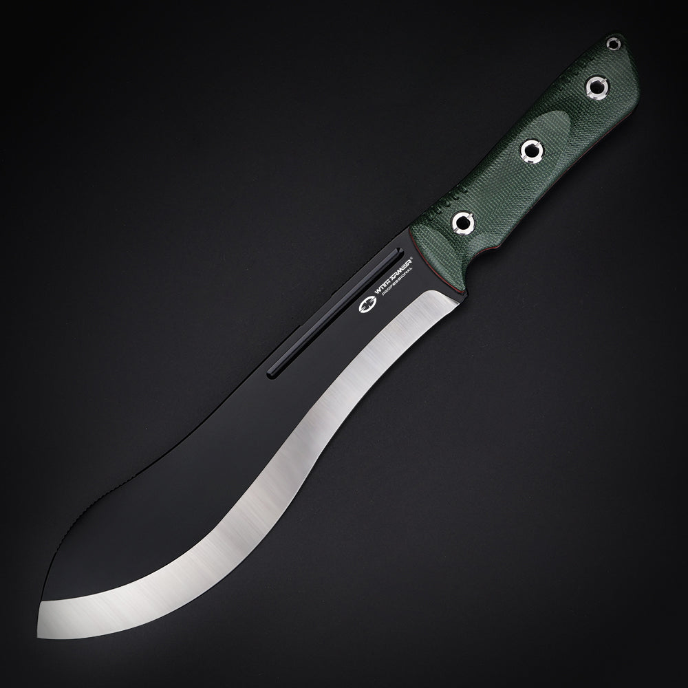 Beluga-SGN | HEAVY DUTY SMALL MACHETE & FIXED BLADE TACTICAL KNIFE | 1095 High Carbon Steel | Scandi Grinding