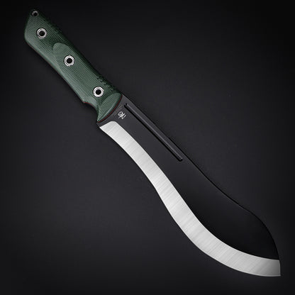 Beluga-SGN | HEAVY DUTY SMALL MACHETE & FIXED BLADE TACTICAL KNIFE | 1095 High Carbon Steel | Scandi Grinding