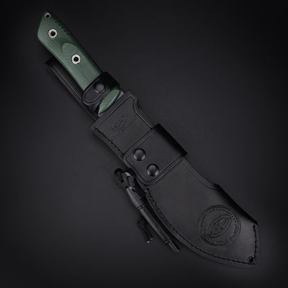 Beluga-SGN | HEAVY DUTY SMALL MACHETE & FIXED BLADE TACTICAL KNIFE | 1095 High Carbon Steel | Scandi Grinding