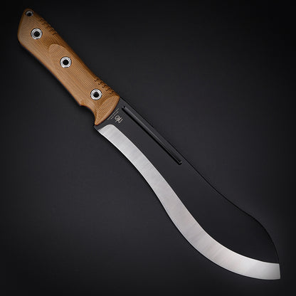 Beluga-STN | HEAVY DUTY SMALL MACHETE & FIXED BLADE OUTDOOR KNIFE | 1095 High Carbon Steel | Scandi Grinding