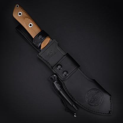 Beluga-STN | HEAVY DUTY SMALL MACHETE & FIXED BLADE OUTDOOR KNIFE | 1095 High Carbon Steel | Scandi Grinding