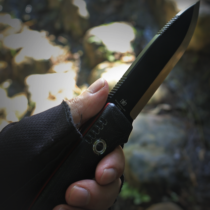 Woodlands-BG | HEAVY DUTY TACTICAL FIXED BLADE KNIFE | VG10 | Scandi Grinding