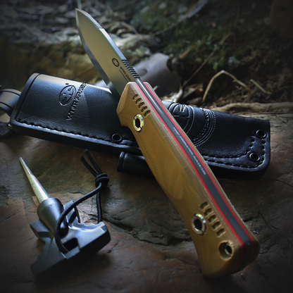 Woodlands-BR | HEAVY DUTY TACTICAL FIXED BLADE KNIFE | VG10 | Scandi Grinding